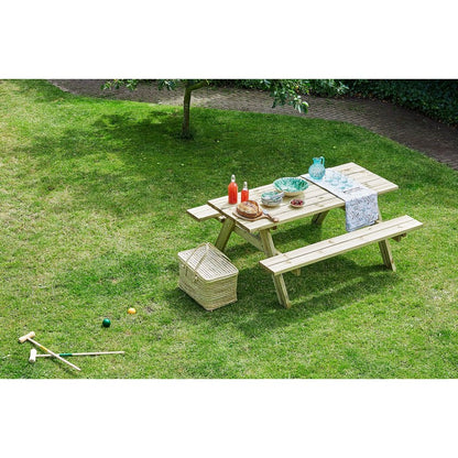 EKJU Fold Up Picnic Table - 6 Seat Green Tint by EKJU