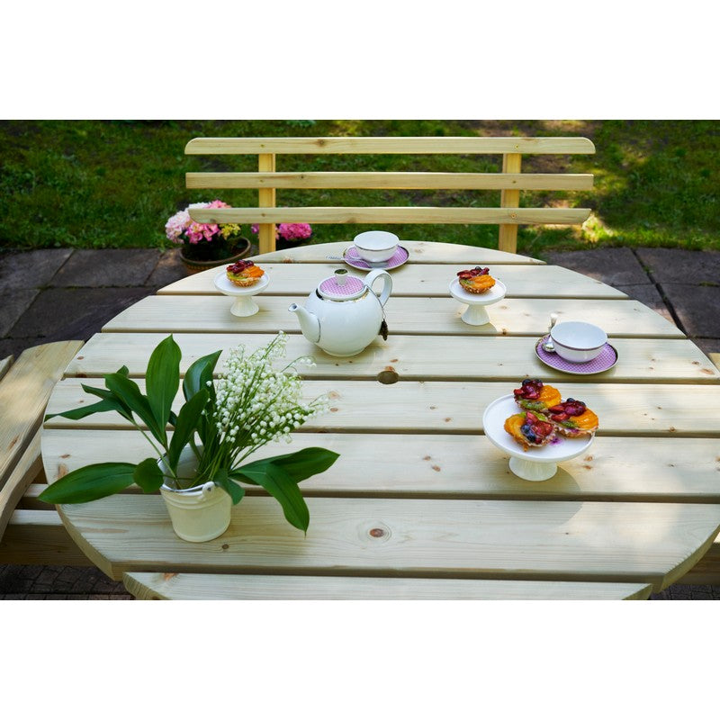 EKJU Relaxing Picnic Table - 8 Seat Green Tint by EKJU