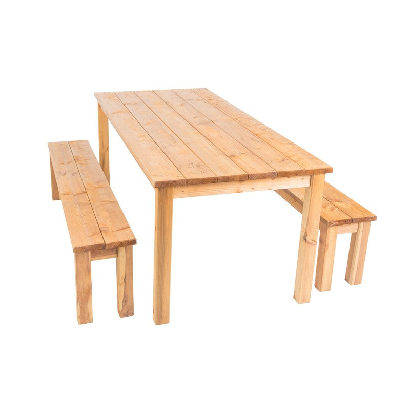 EKJU Cesis Picnic Table - 6 Seat Brown by EKJU