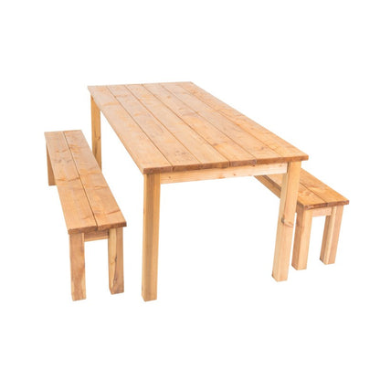 EKJU Cesis Picnic Table - 6 Seat Brown by EKJU