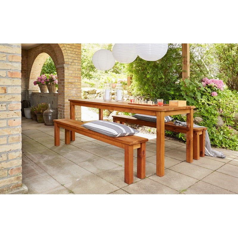 EKJU Cesis Picnic Table - 6 Seat Brown by EKJU