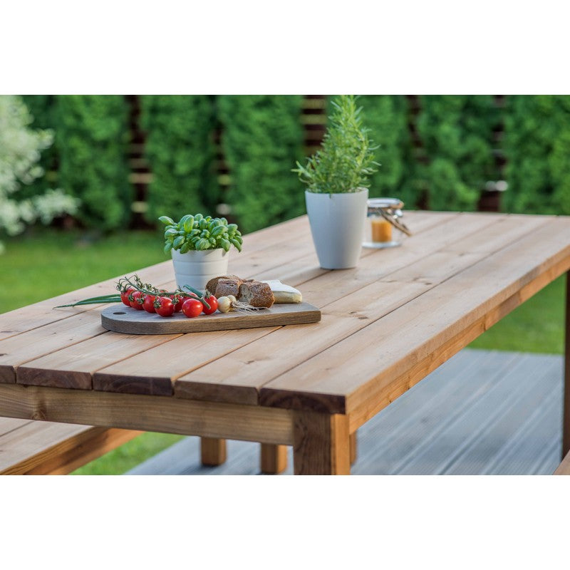 EKJU Cesis Picnic Table - 6 Seat Brown by EKJU