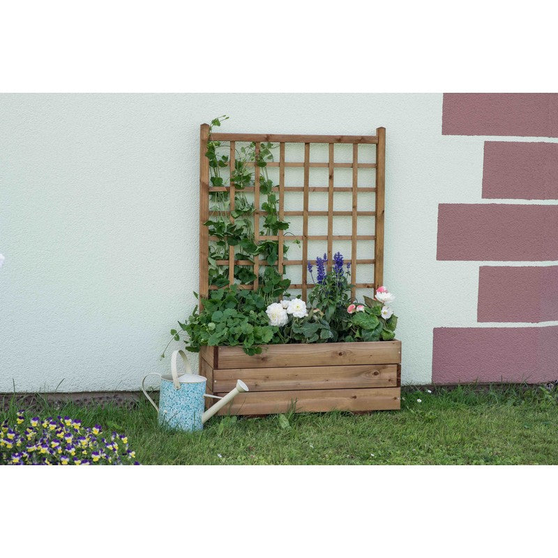 EKJU Flower Box Planter Trellis - Brown by EKJU