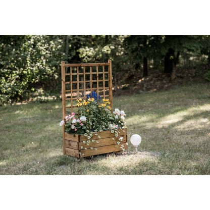 EKJU Flower Box Planter Trellis - Brown by EKJU