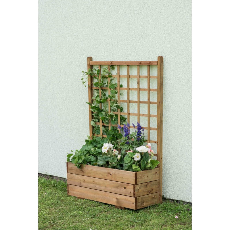 EKJU Flower Box Planter Trellis - Brown by EKJU