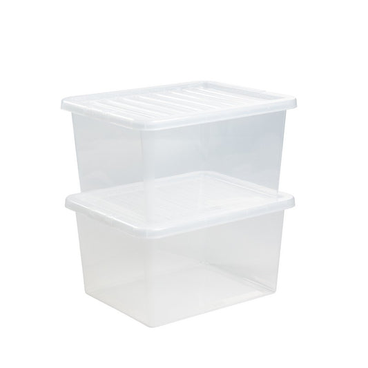 Wham Plastic Storage Box 37 Litres - Clear Crystal by Wham