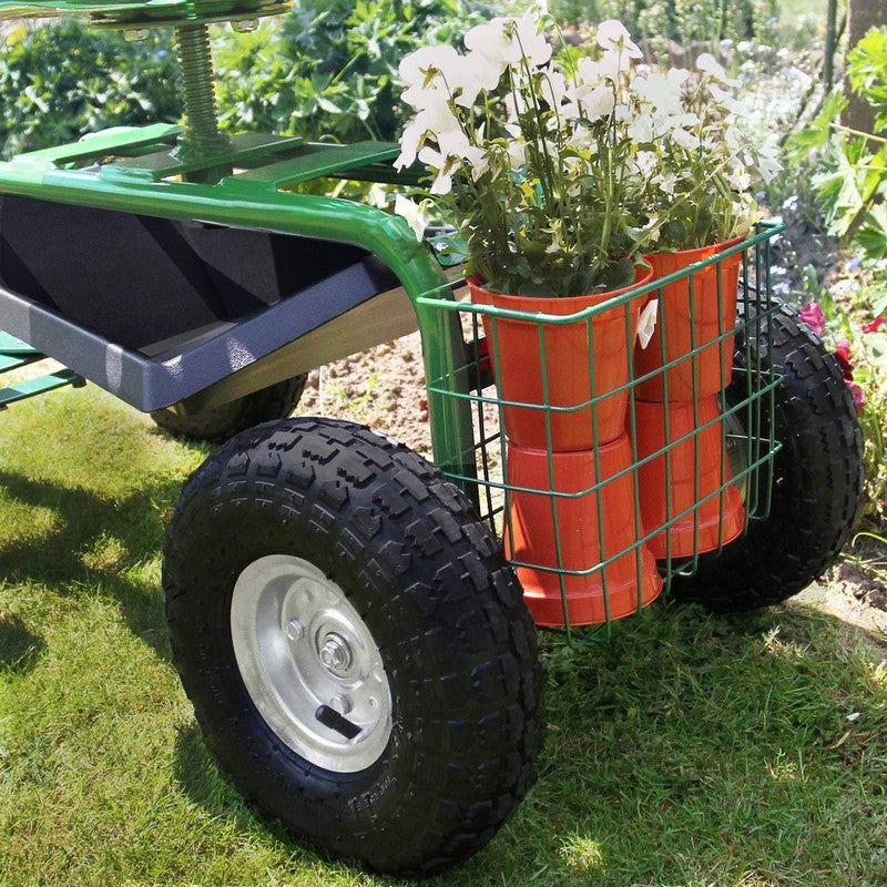 Raven Heavy Duty Wheeled Garden Cart Seat by Raven