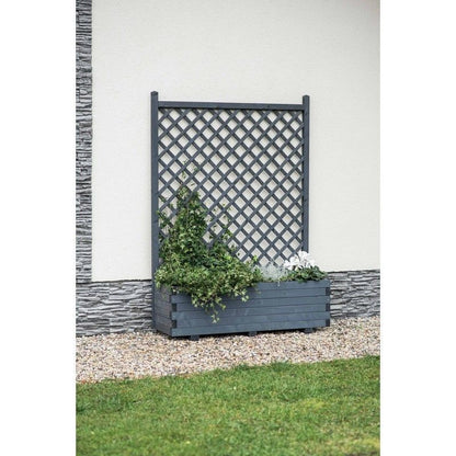 EKJU Flower Box Planter Trellis - Charcoal by EKJU