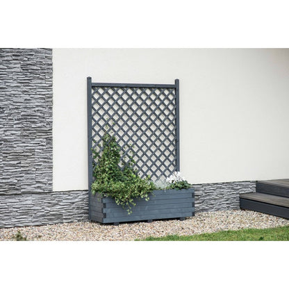 EKJU Flower Box Planter Trellis - Charcoal by EKJU