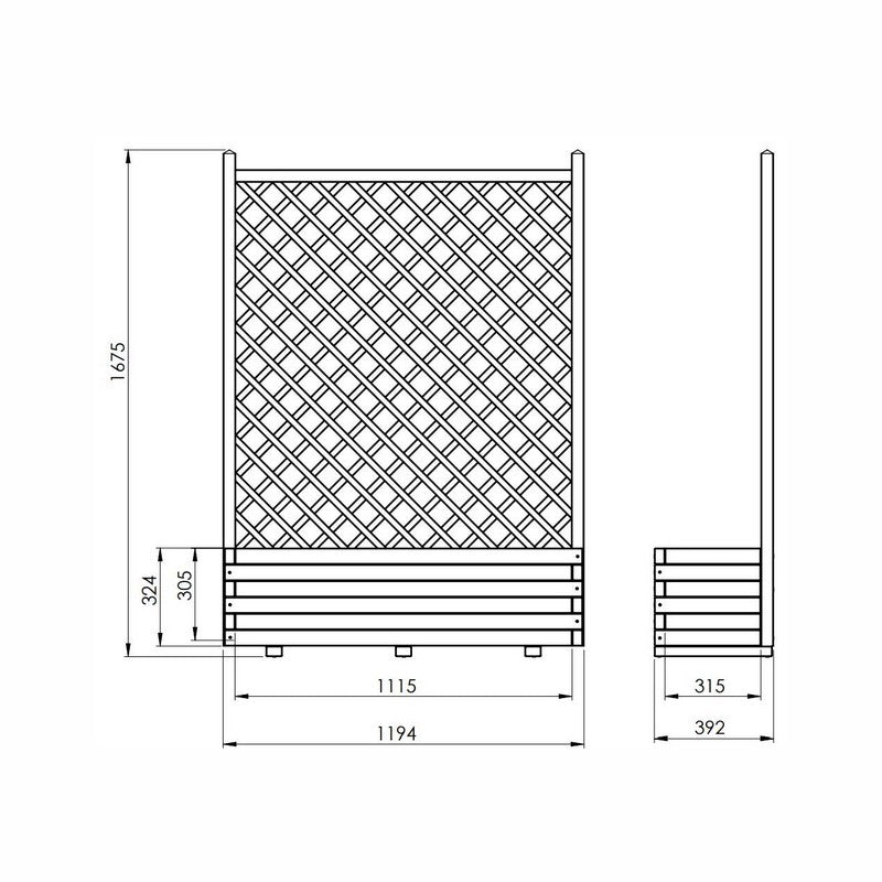 EKJU Flower Box Planter Trellis - by EKJU