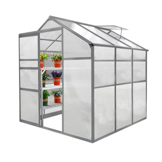 Raven Raven Crescive 6' x 6' Apex Greenhouse & Racking Set - Classic Polycarbonate