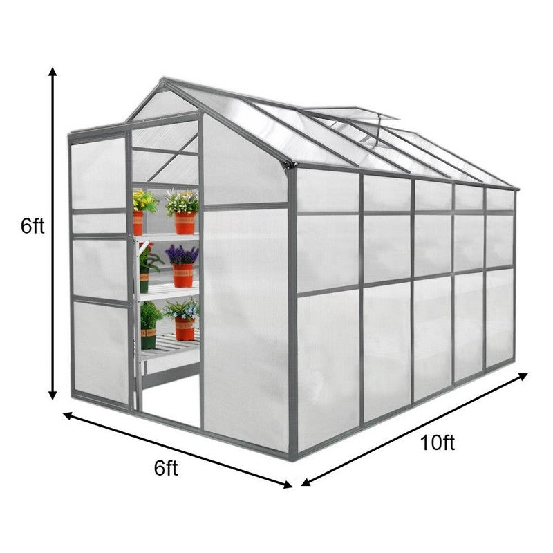 Raven Raven Crescive 6' x 10' Apex Greenhouse - Classic Polycarbonate