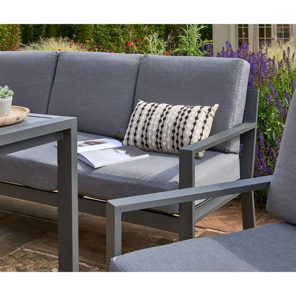 Handpicked Titchwell Garden Patio Dining Set by Handpicked - 7 Seats Grey Cushions