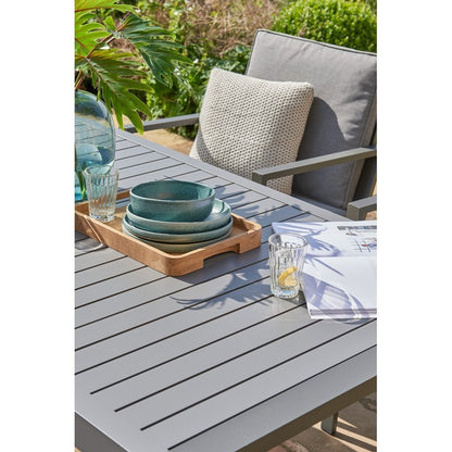 Handpicked Titchwell Garden Patio Dining Set by Handpicked - 7 Seats Grey Cushions