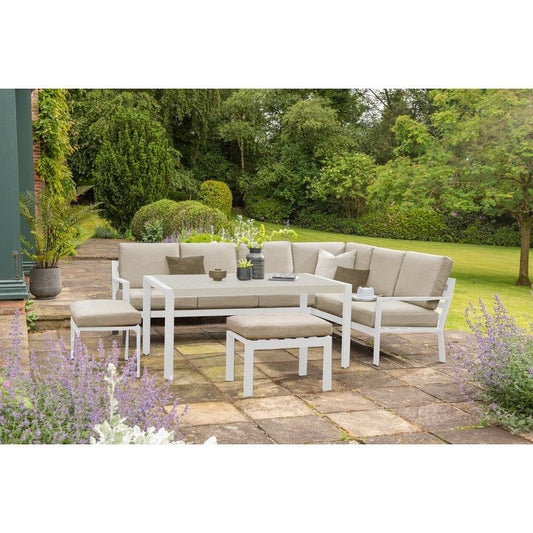 Handpicked Titchwell Garden Corner Sofa by Handpicked - 7 Seats Beige Cushions