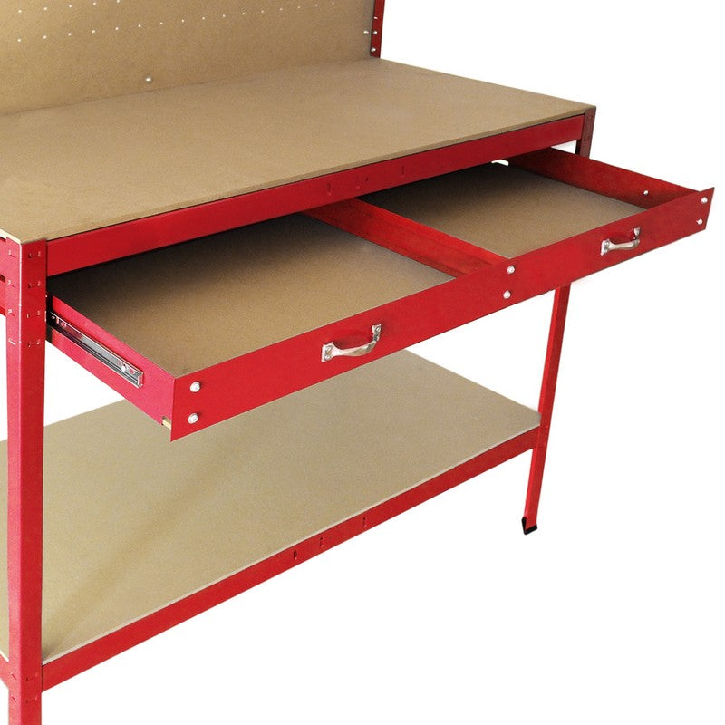 Raven Raven Q-Rax 3' 11" x 1' 11" Not Applicable Workbench with Pegboard, Drawer & Light - Classic