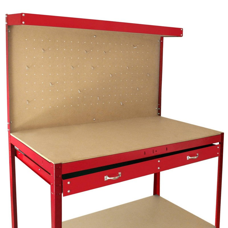 Raven Raven Q-Rax 3' 11" x 1' 11" Not Applicable Workbench with Pegboard, Drawer & Light - Classic