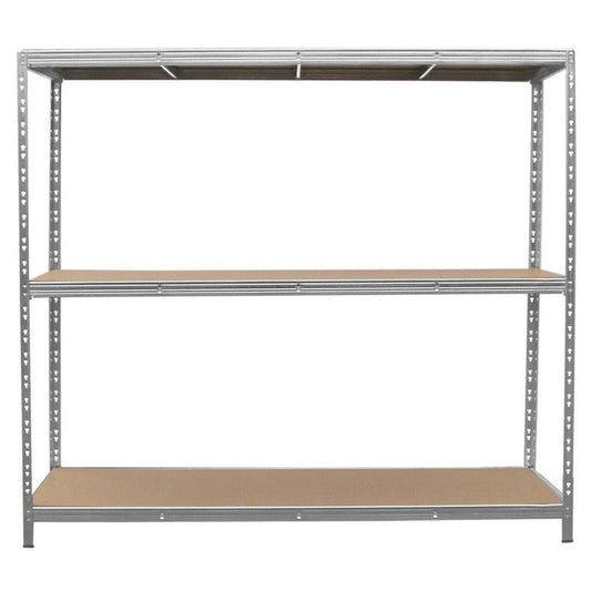 Raven Galvanised Steel & MDF Shelving Unit 200cm - Silver Heavy Duty 200cm by Raven