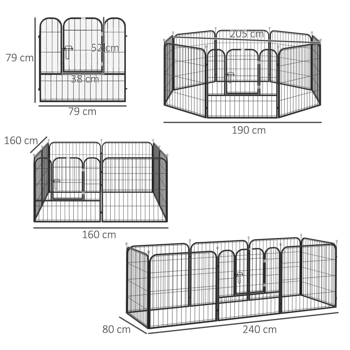 PawHut Heavy Duty Puppy Play Pen