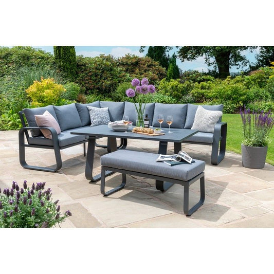 Handpicked Babingley Garden Corner Sofa by Handpicked - 8 Seats Grey Cushions