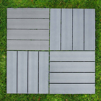 Easy Fit 6 SQM Garden Decking Tiles by WPC