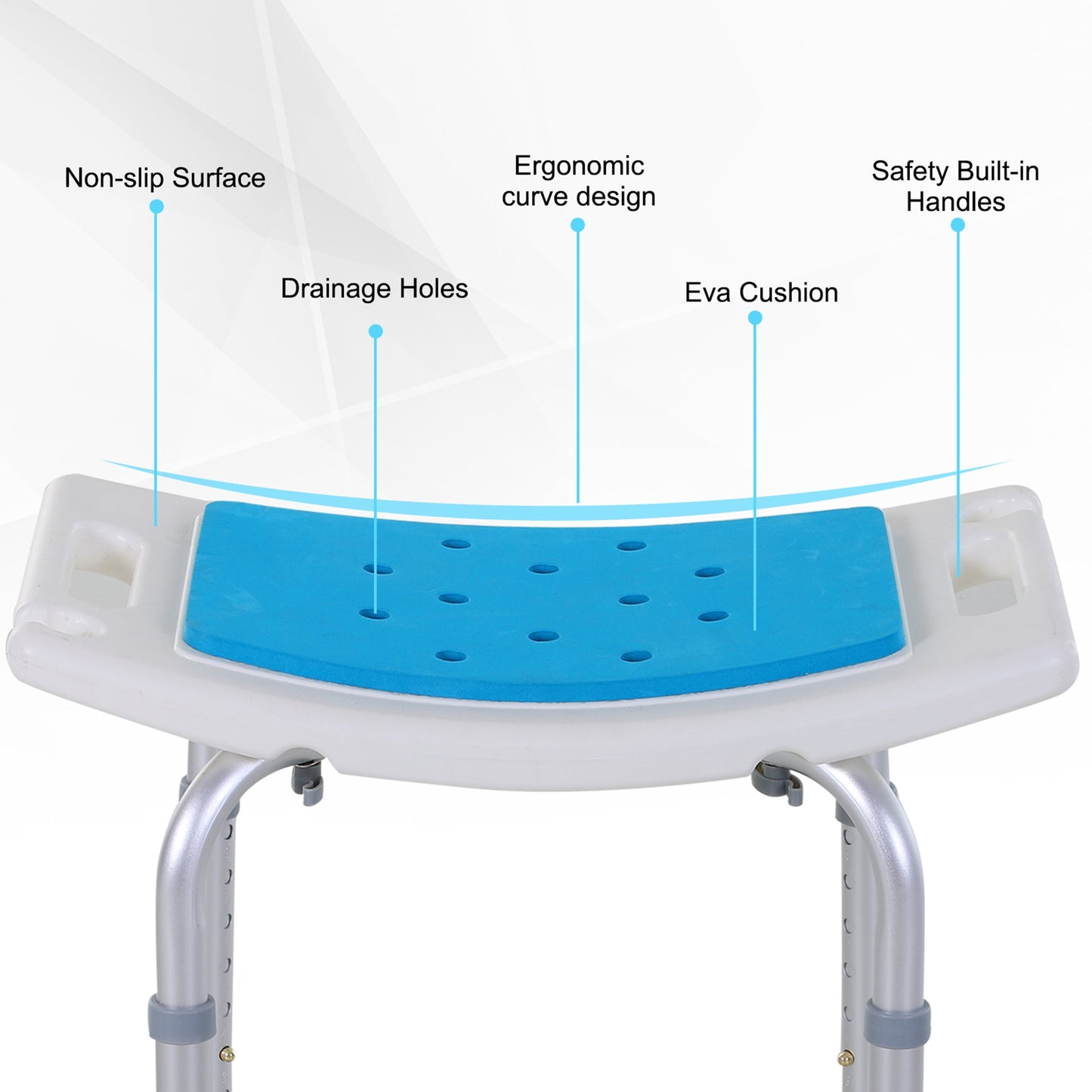 Aluminium Alloy Six-Level Non-Slip Bathroom Stool