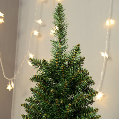 7 Foot Artificial Pine Pencil Slim Christmas Tree with 499 Branch Tips Xmas Holiday Décor with Stand Green