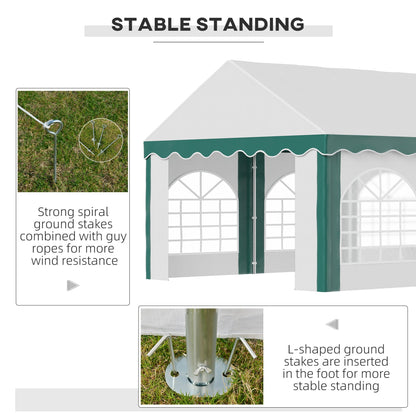 6 x 4m Garden Gazebo with Sides