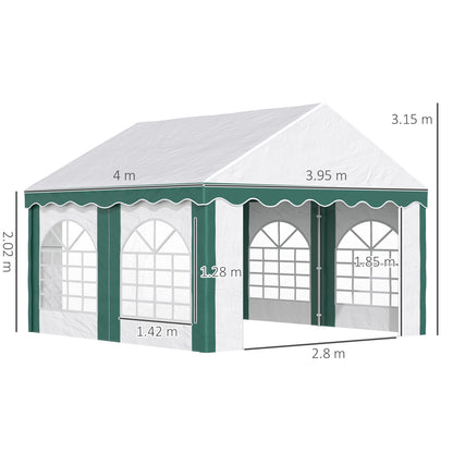 4 x 4m Garden Gazebo with Sides