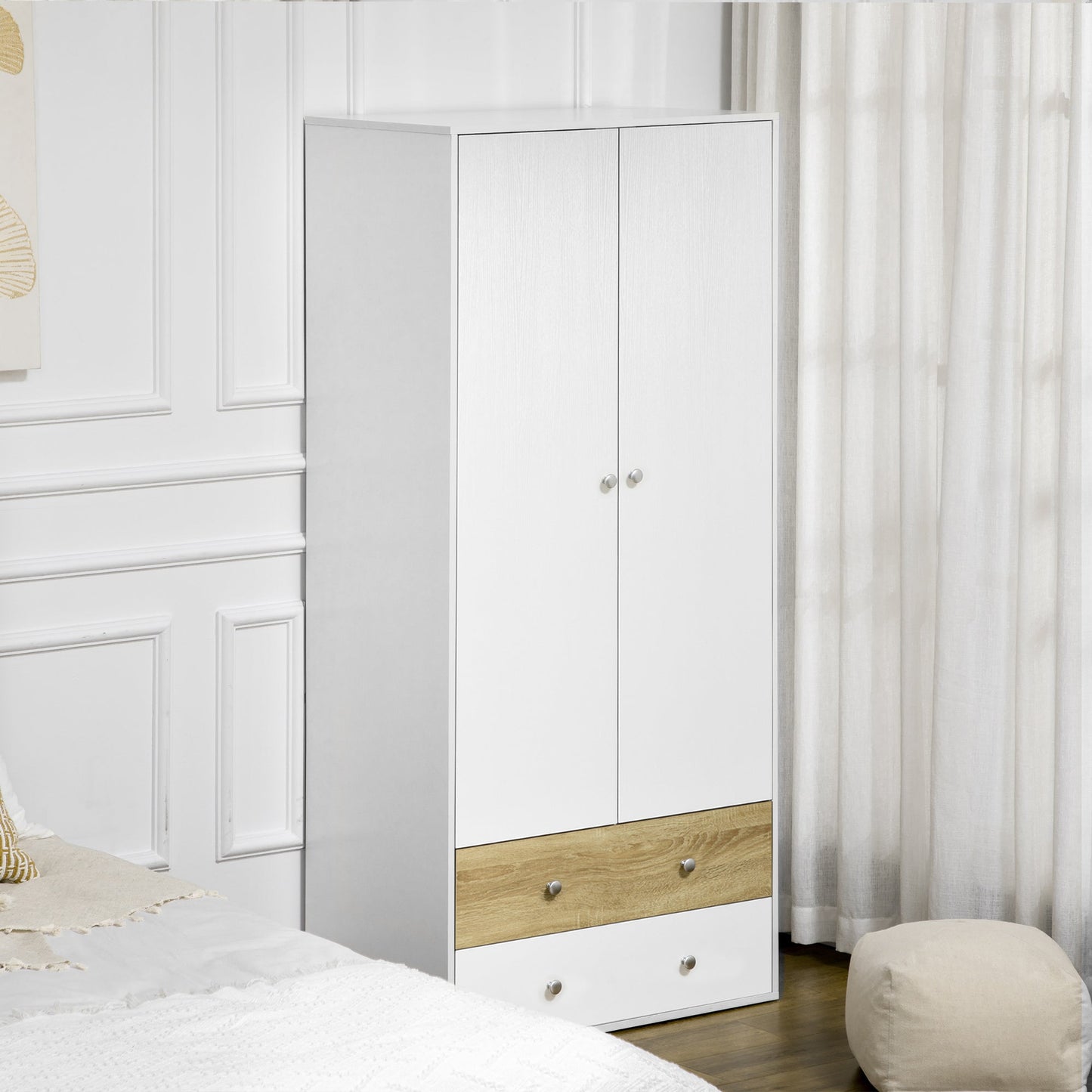 2-Door Wardrobe with 2 Drawers