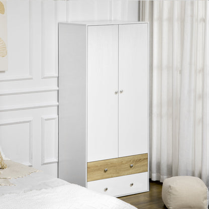 2-Door Wardrobe with 2 Drawers