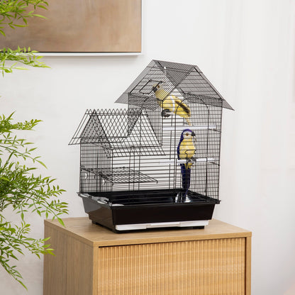 Nordic 47cm Bird Cage Hanging Black by Pawhut