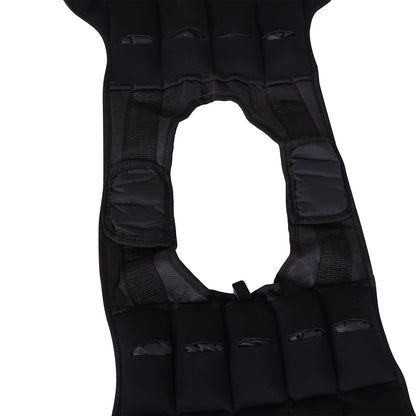 15kg Adjustable Metal Sand Weight Vest Black