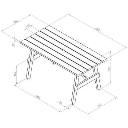 Freya Garden Table by Zest