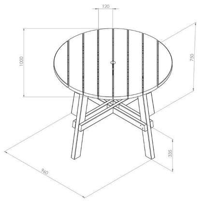 Freya Garden Table by Zest