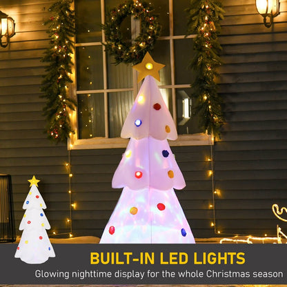 6 Foot Christmas Inflatable Tree LED Lighted for Home Indoor Outdoor Decoration White