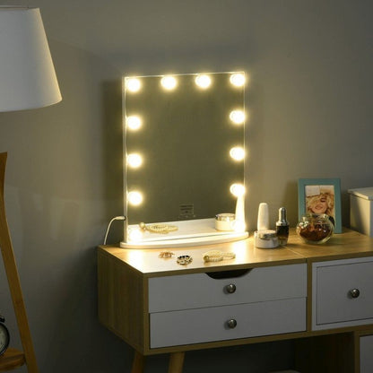 Homcom Homcom Hollywood Mirror With Lights For Makeup Dressing Table