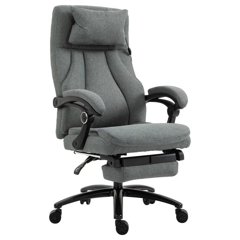 Vinsetto Vinsetto Office Chair 2-Point Removable Vibration Massage Pillow Executive Ergonomic Usb Power Adjustable Height 360 Swivel Grey