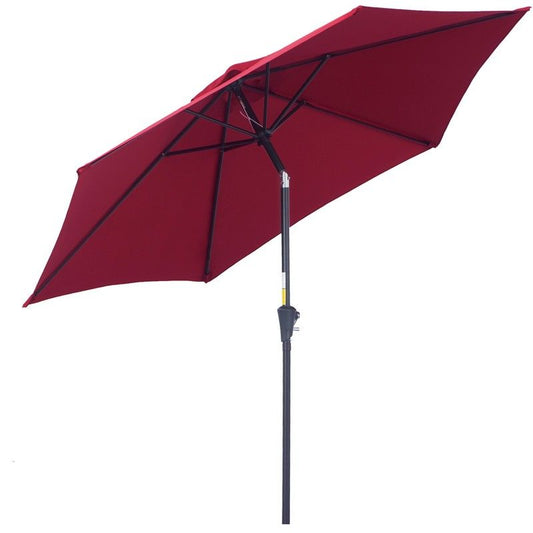 Outsunny Outsunny 2.7M Garden Parasol Umbrella With Tilt And Crank