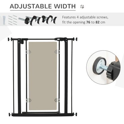 PawHut Pressure Fit Safety Gate for Doorways and Staircases