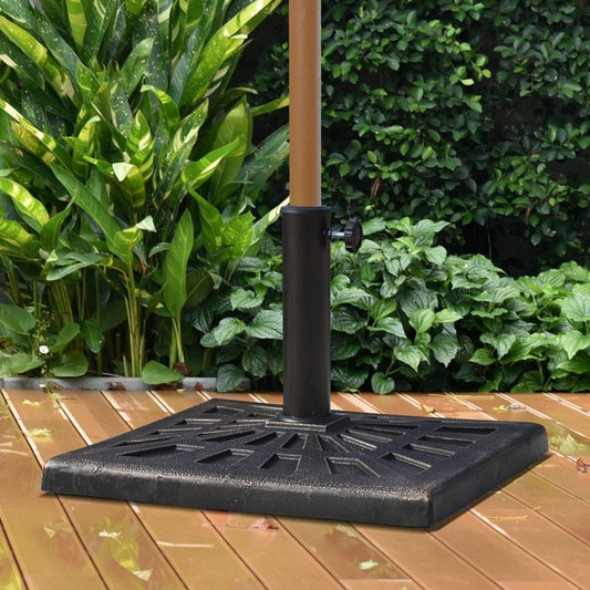 Outsunny Outsunny Patio Umbrella Stand Parasol Base 15KG Square Bronze