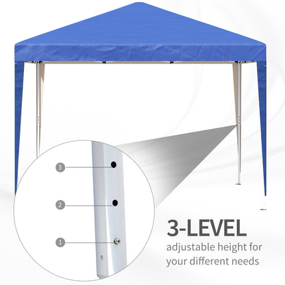 3 x 3 meter Garden Heavy Duty Pop Up Gazebo Marquee Party Tent Folding Wedding Canopy-Blue