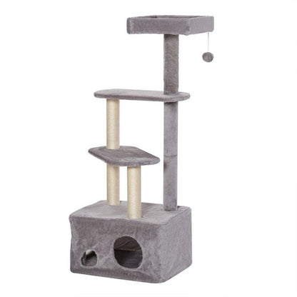 PawHut PawHut Cat Tree Kitten Tower w/ Sisal Scratching Post Condo Plush Perches Hanging Ball