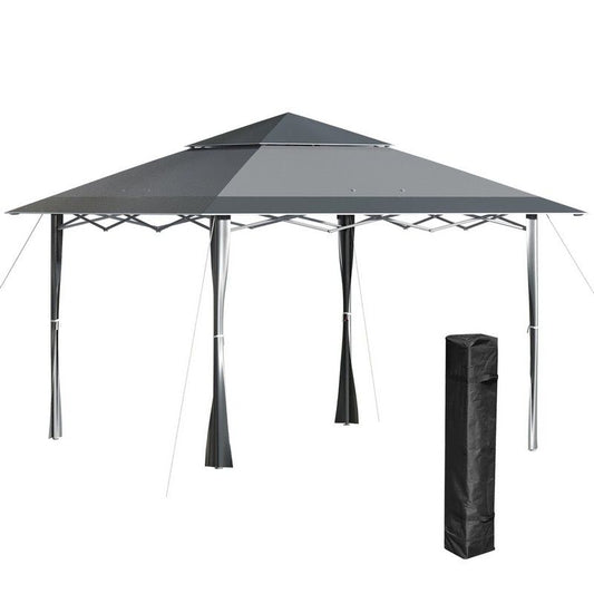 Outsunny Outsunny 4 X 4M Pop-Up Gazebo Double Roof Canopy Tent With Uv Proof