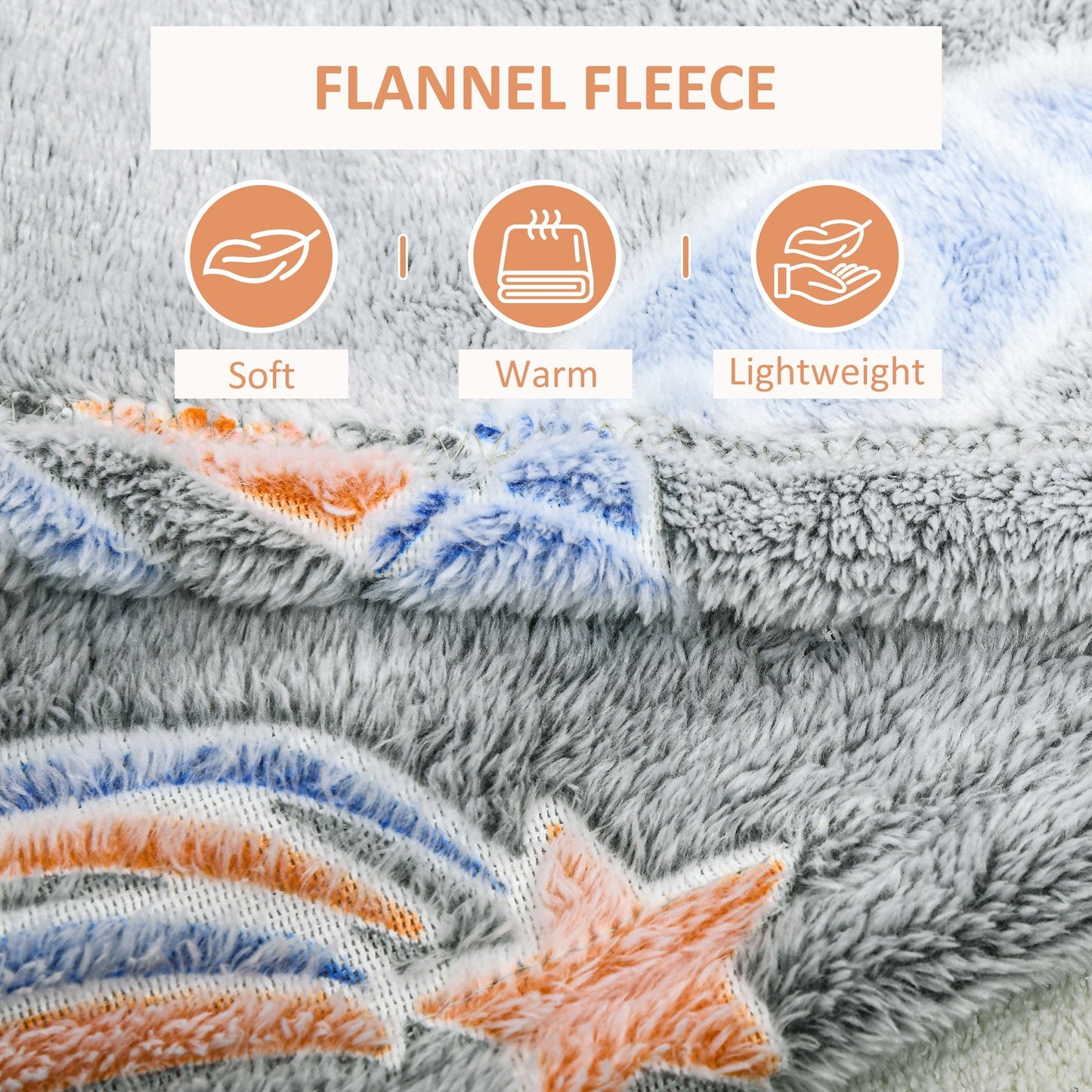 Glow in The Dark Flannel Fleece Blanket for Sofas