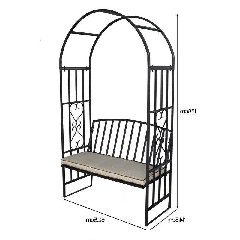 Greenhurst Huntingdon Garden Bench by Greenhurst - 2 Seats Beige Cushions