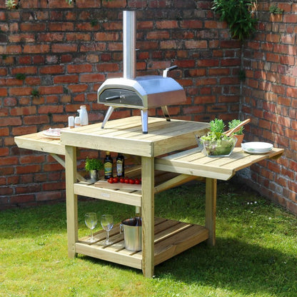 Garden Pizza Oven BBQ Table and Cover by Zest