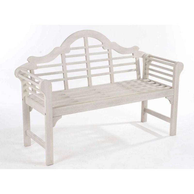 Greenhurst Lutyens Style Garden Bench Off-White