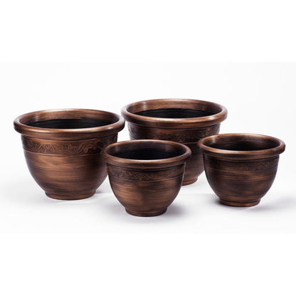 Wenlock Garden Planters Bronze 4 Pack