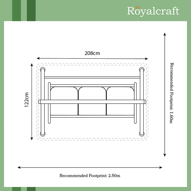 Royalcraft Sorrento Garden Swing Seat by Royalcraft - 3 Seats